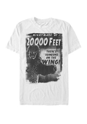 The Twilight Zone Men's There's Someone On The Wing Short Sleeve T-Shirt, White, X-Large -  0194544283132