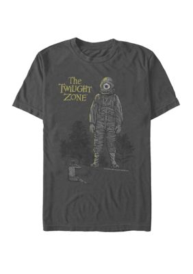 The Twilight Zone Men's The Lazer Eye Short Sleeve T-Shirt, Grey, Medium -  0194544282234