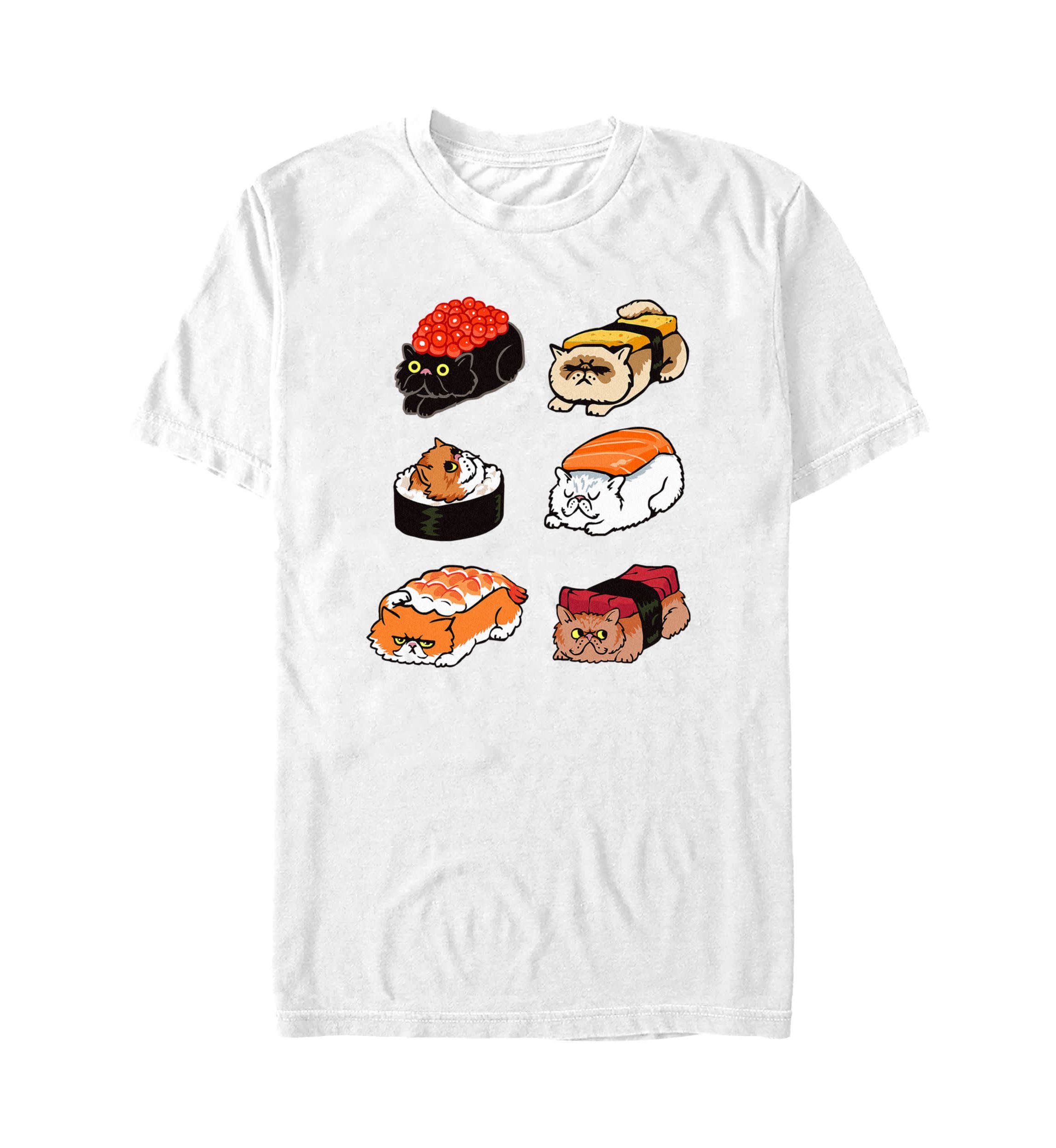 Sushi Persian Cat Graphic T-Shirt