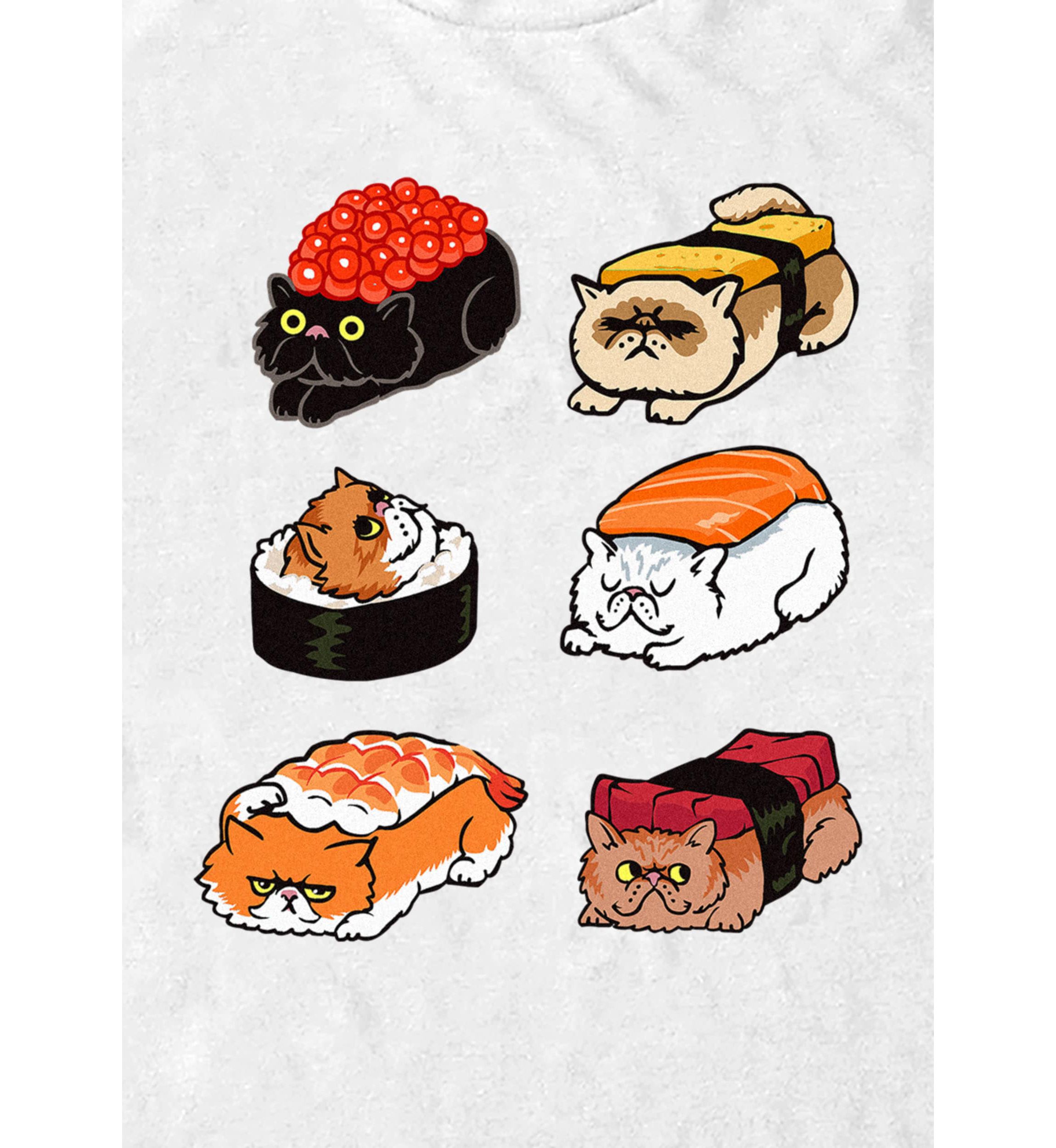 Sushi Persian Cat Graphic T-Shirt