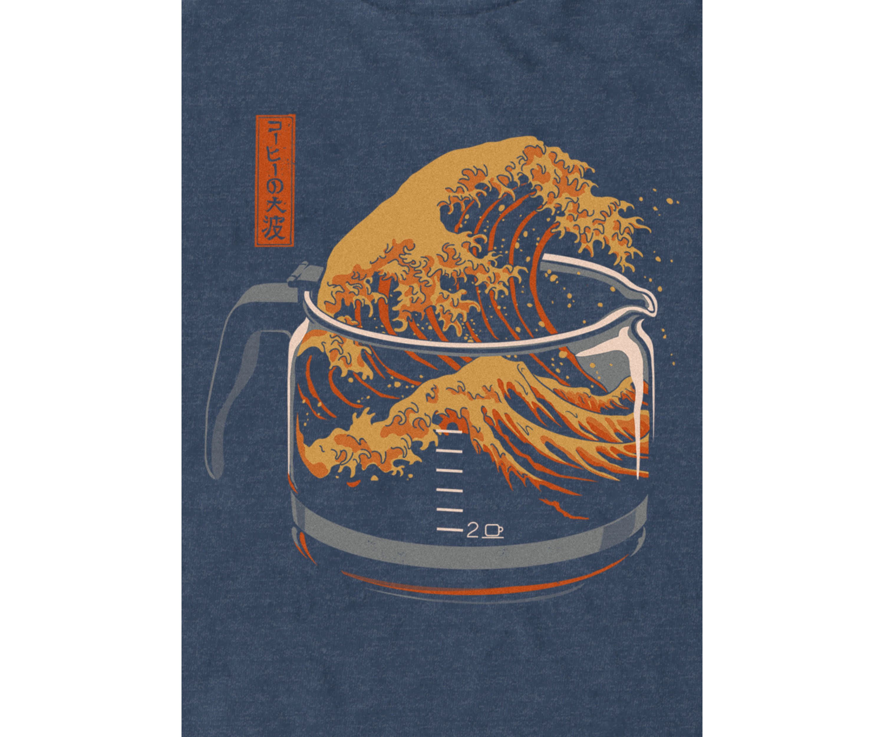 The Great Wave Of Coffee Graphic T-Shirt