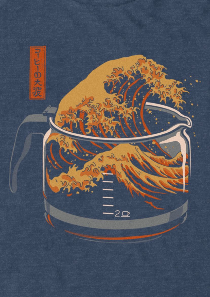 The Great Wave Of Coffee Graphic T-Shirt