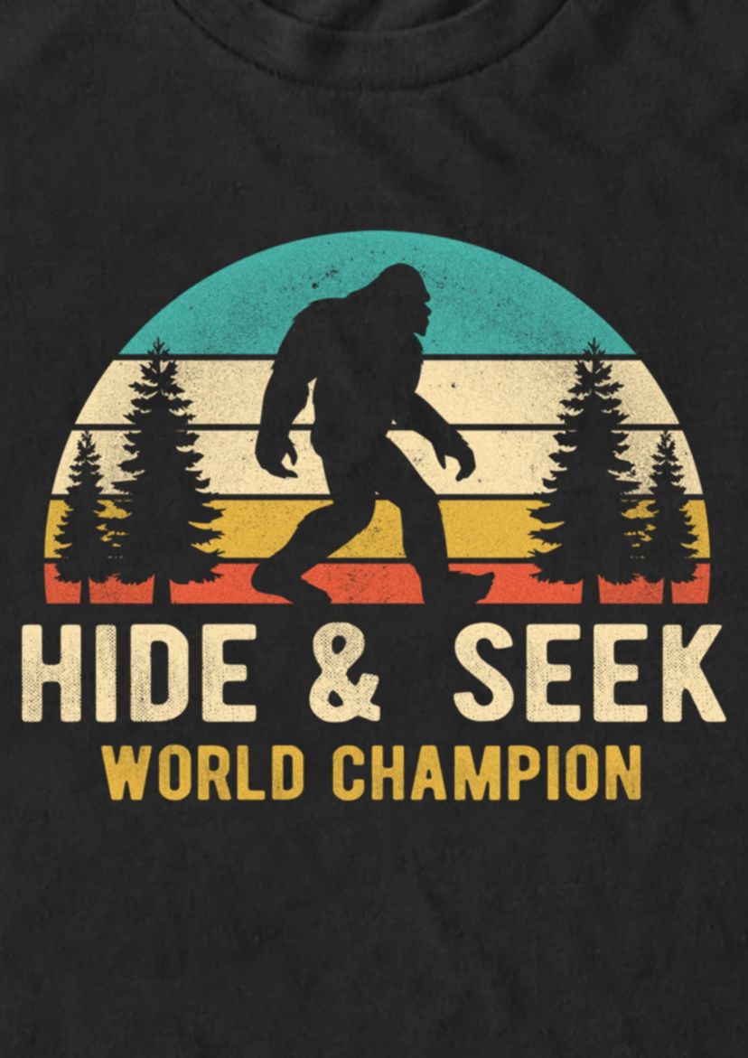 Bigfoot Hide And Seek World Champion Graphic T-Shirt