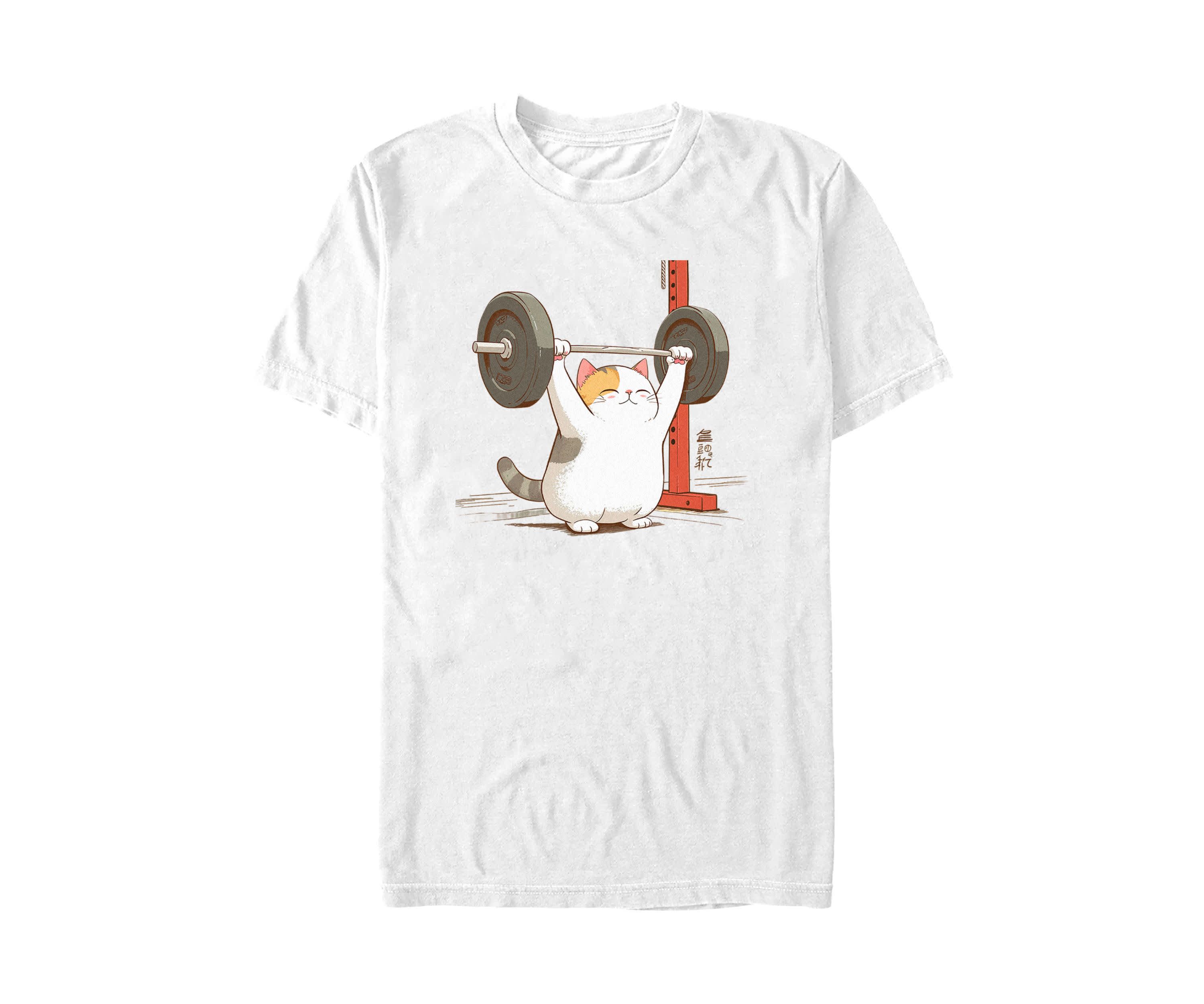 Fitness Cat Graphic T-Shirt