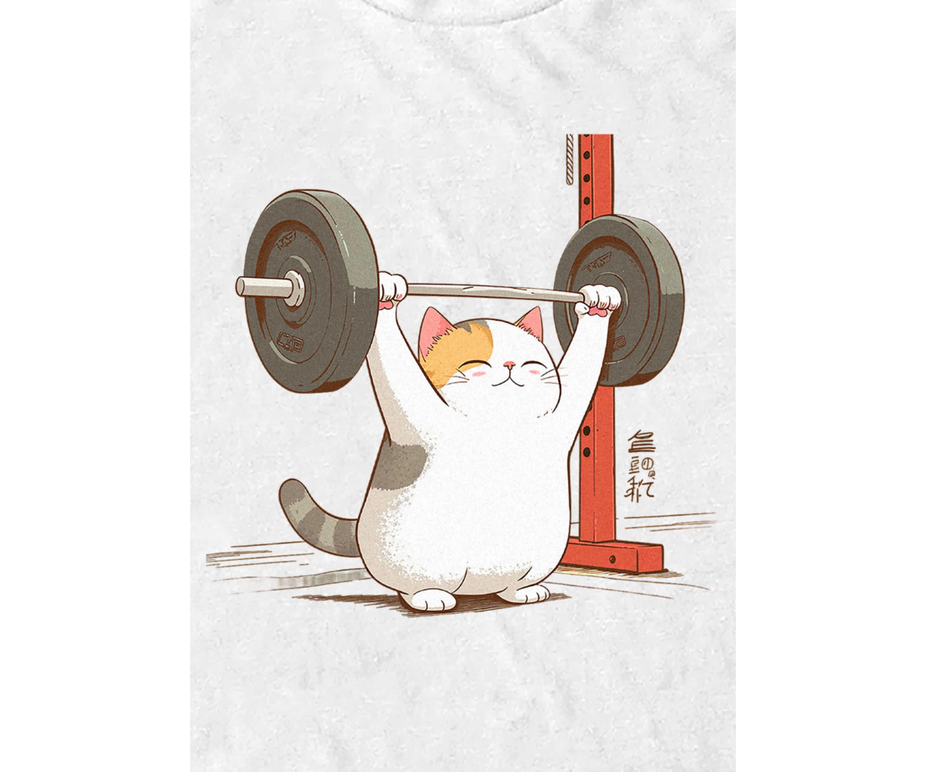 Fitness Cat Graphic T-Shirt