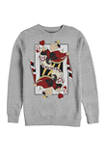 Queen of Hearts Crew Fleece Graphic  Sweatshirt