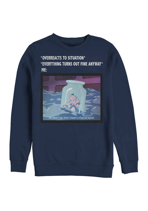 Disney® Anxiety Meme Crew Fleece Graphic Sweatshirt