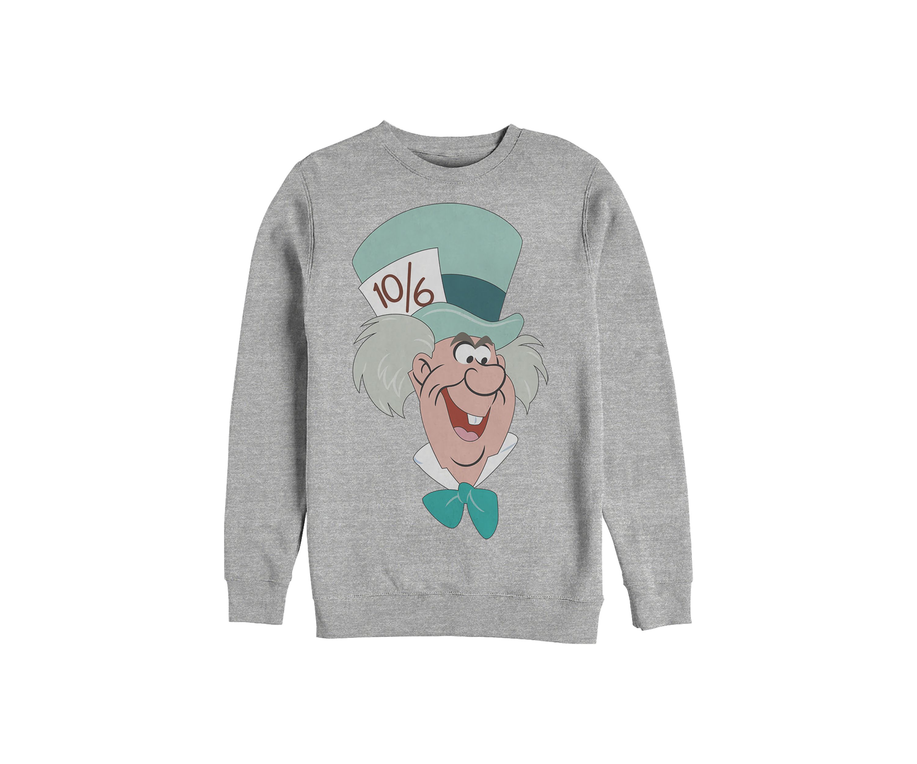 Mad Hatter Big Face Crew Fleece  Graphic  Sweatshirt