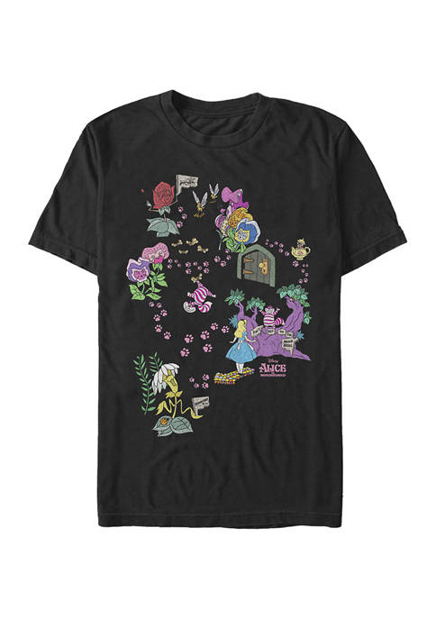 Disney® Cheshire Map Short Sleeve Graphic T-Shirt