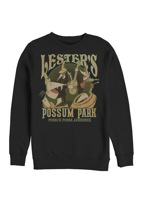 Disney® Lesters Possum Park Crew Fleece Graphic Sweatshirt