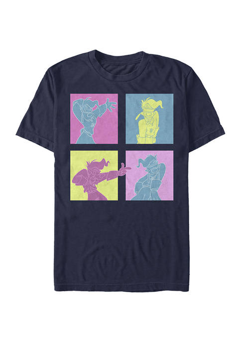 Neon Grid Short Sleeve Graphic T-Shirt
