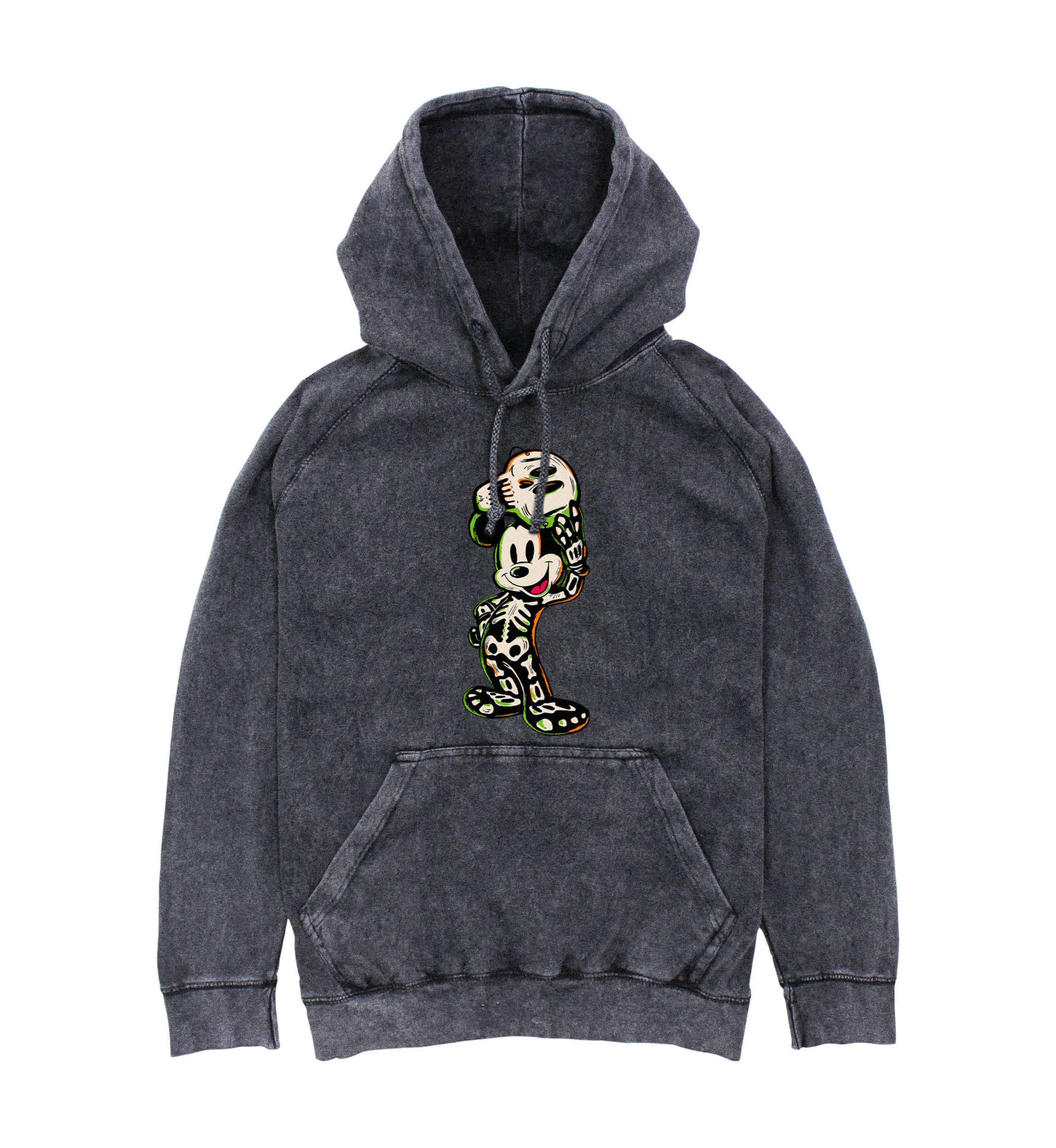 Mickey Skeleton Graphic Fleece Hoodie