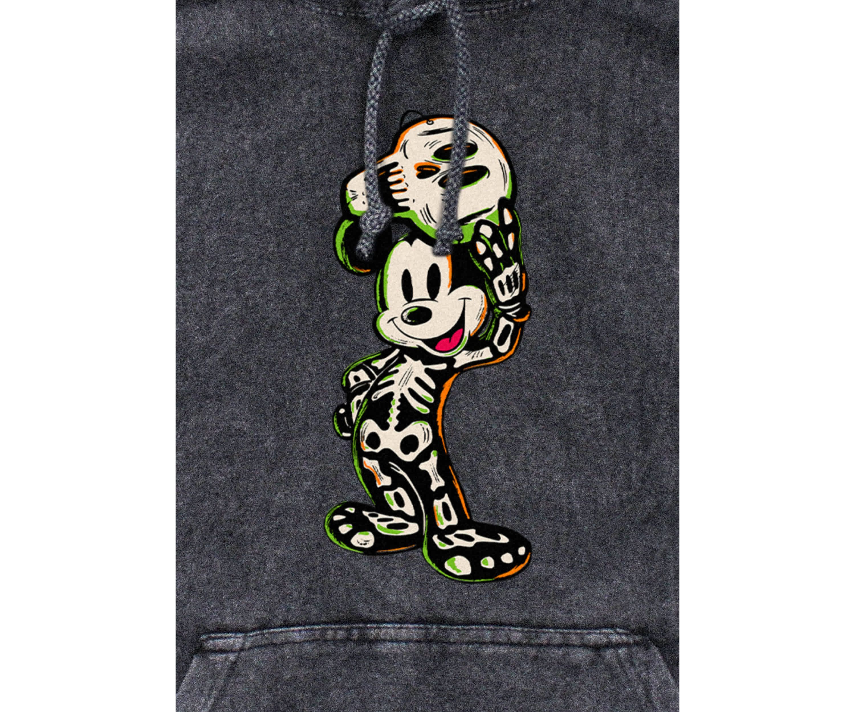 Mickey Skeleton Graphic Fleece Hoodie