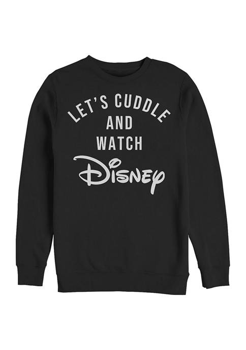 Juniors Disney Cuddles Graphic Crew Fleece Sweatshirt