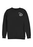 Juniors Disney D Pocket Graphic Crew Fleece Sweatshirt
