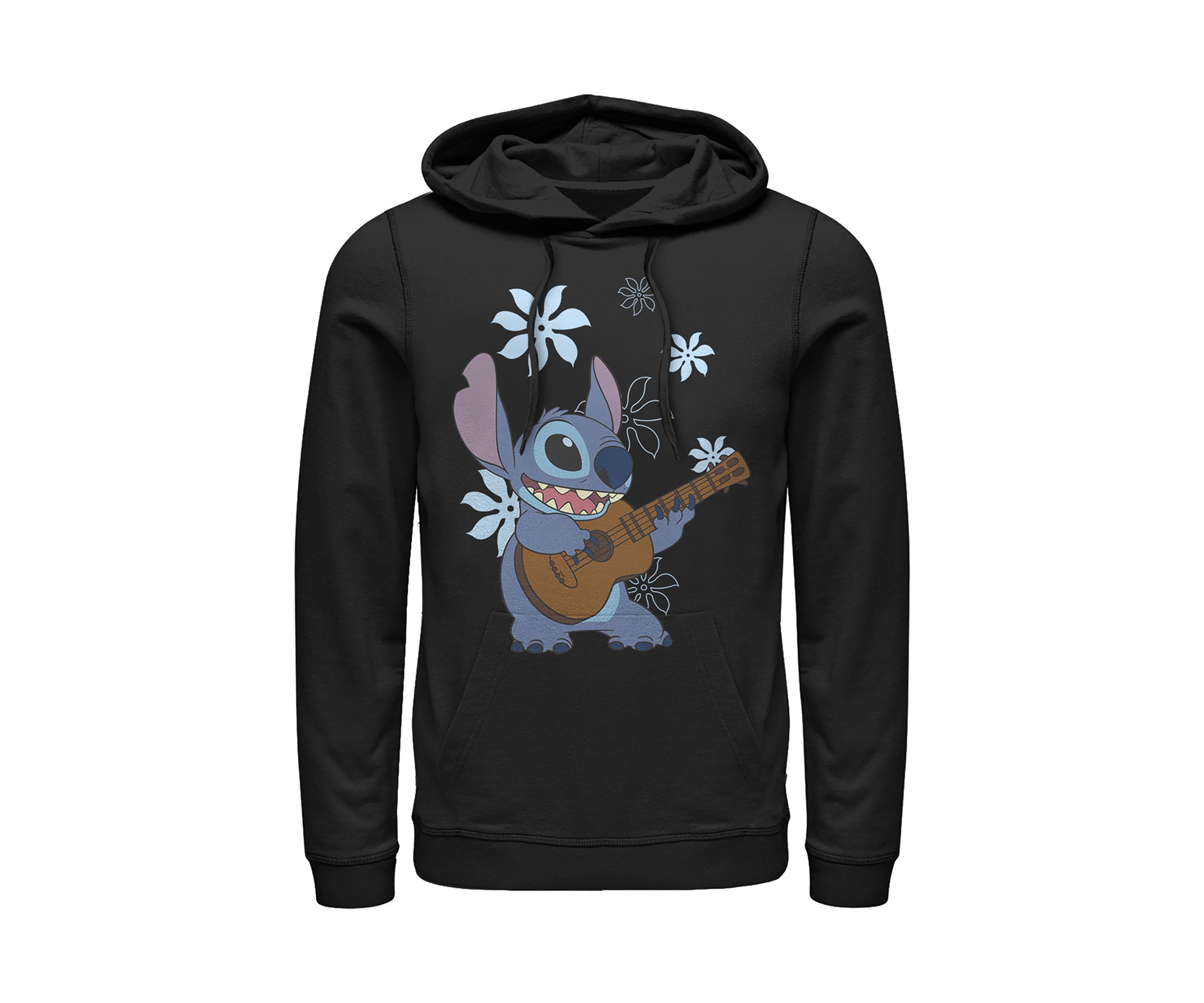 Juniors Stitch Flowers Graphic Fleece Hoodie