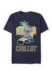 Juniors Stitch Chillin Graphic Short Sleeve T-Shirt