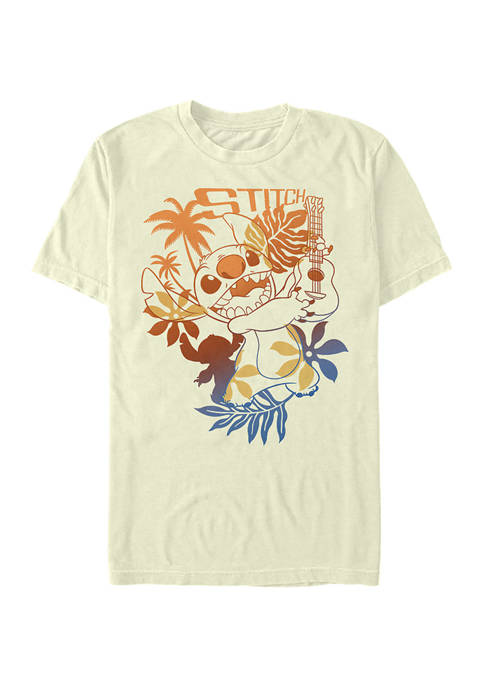 Juniors Aloha Stitch Graphic Short Sleeve T-Shirt