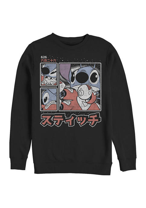 Disney® Stitch Kanji Crew Fleece Graphic Sweatshirt