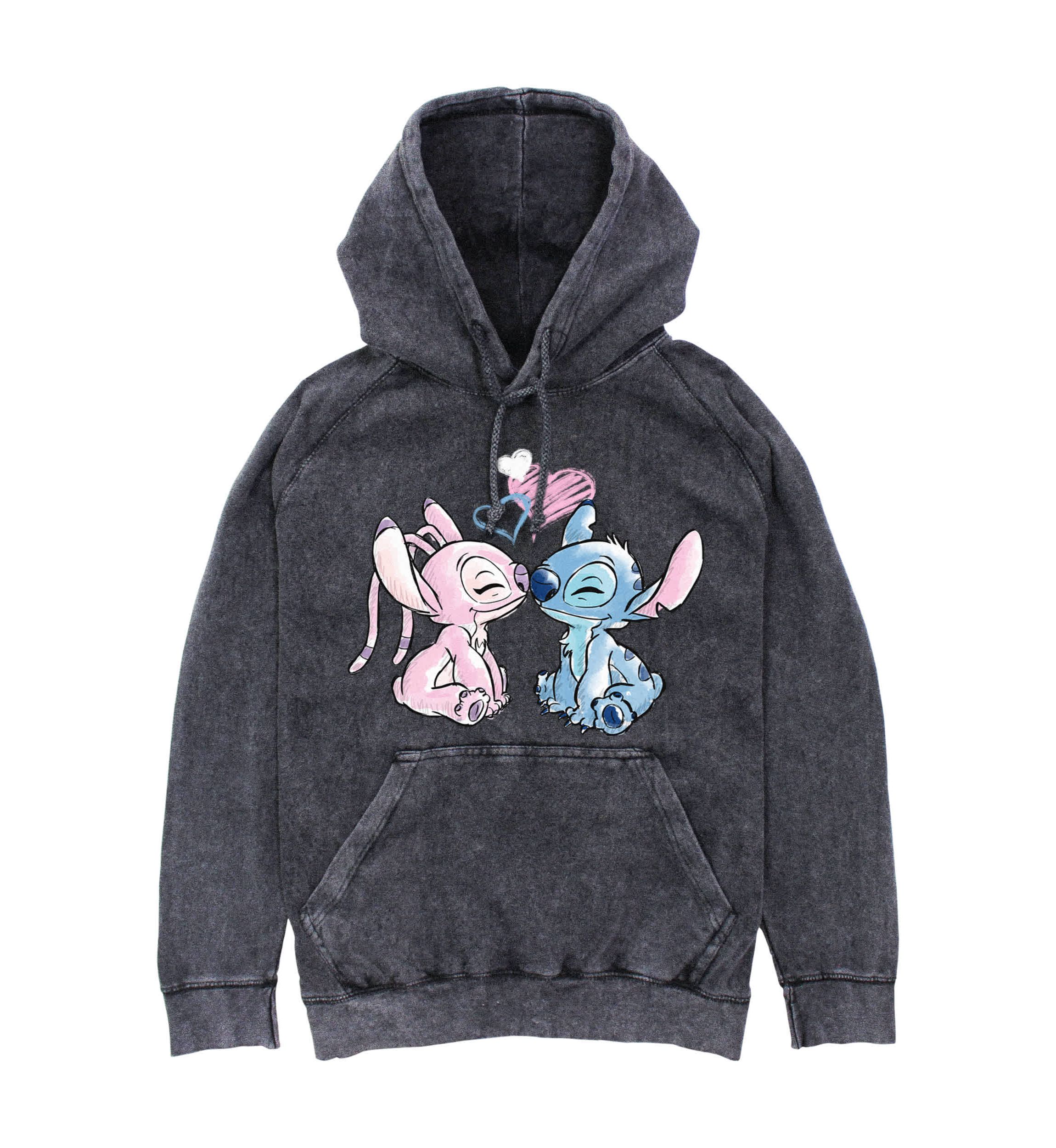 Stitch Angel Graphic Fleece Hoodie