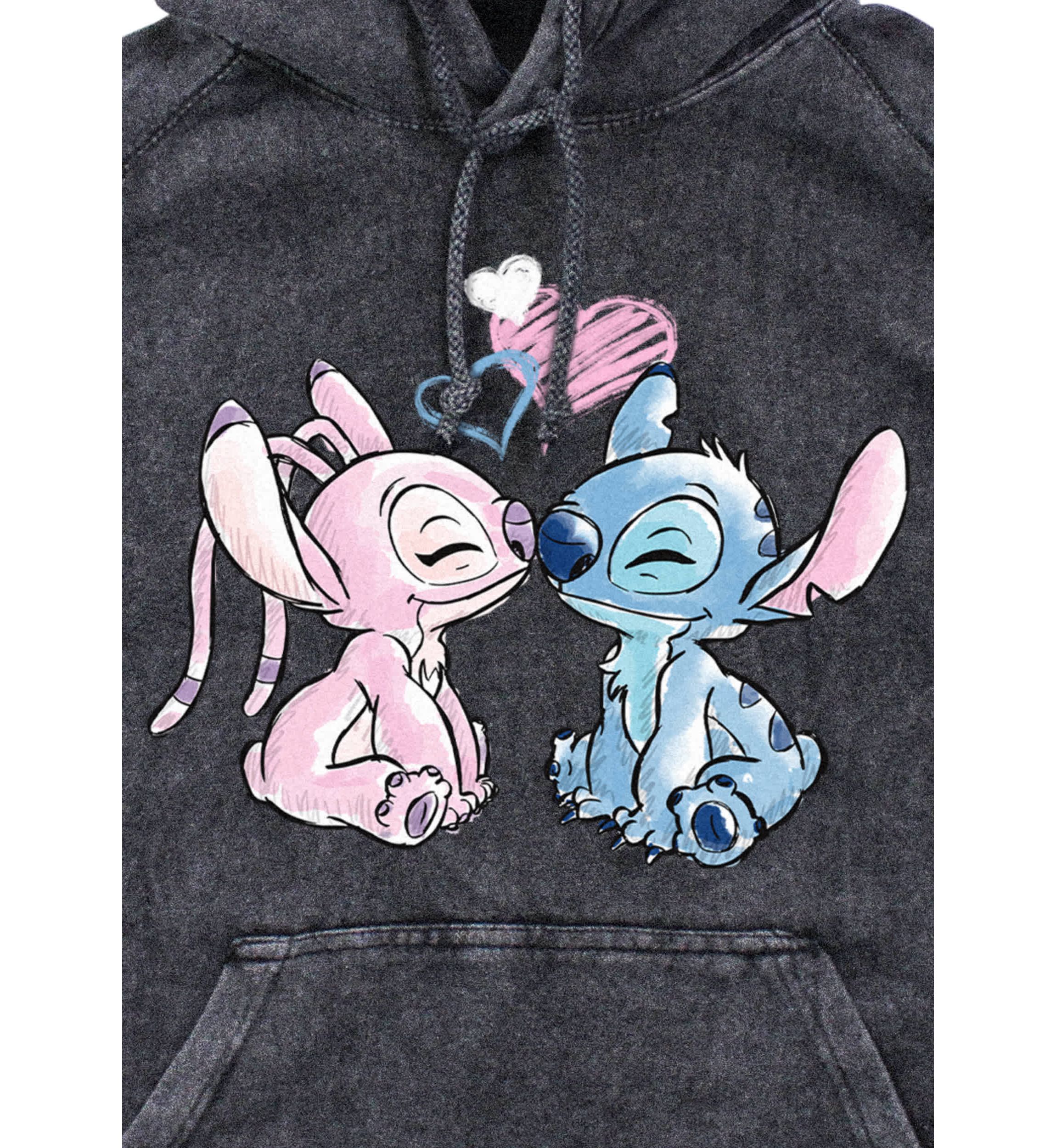 Stitch Angel Graphic Fleece Hoodie