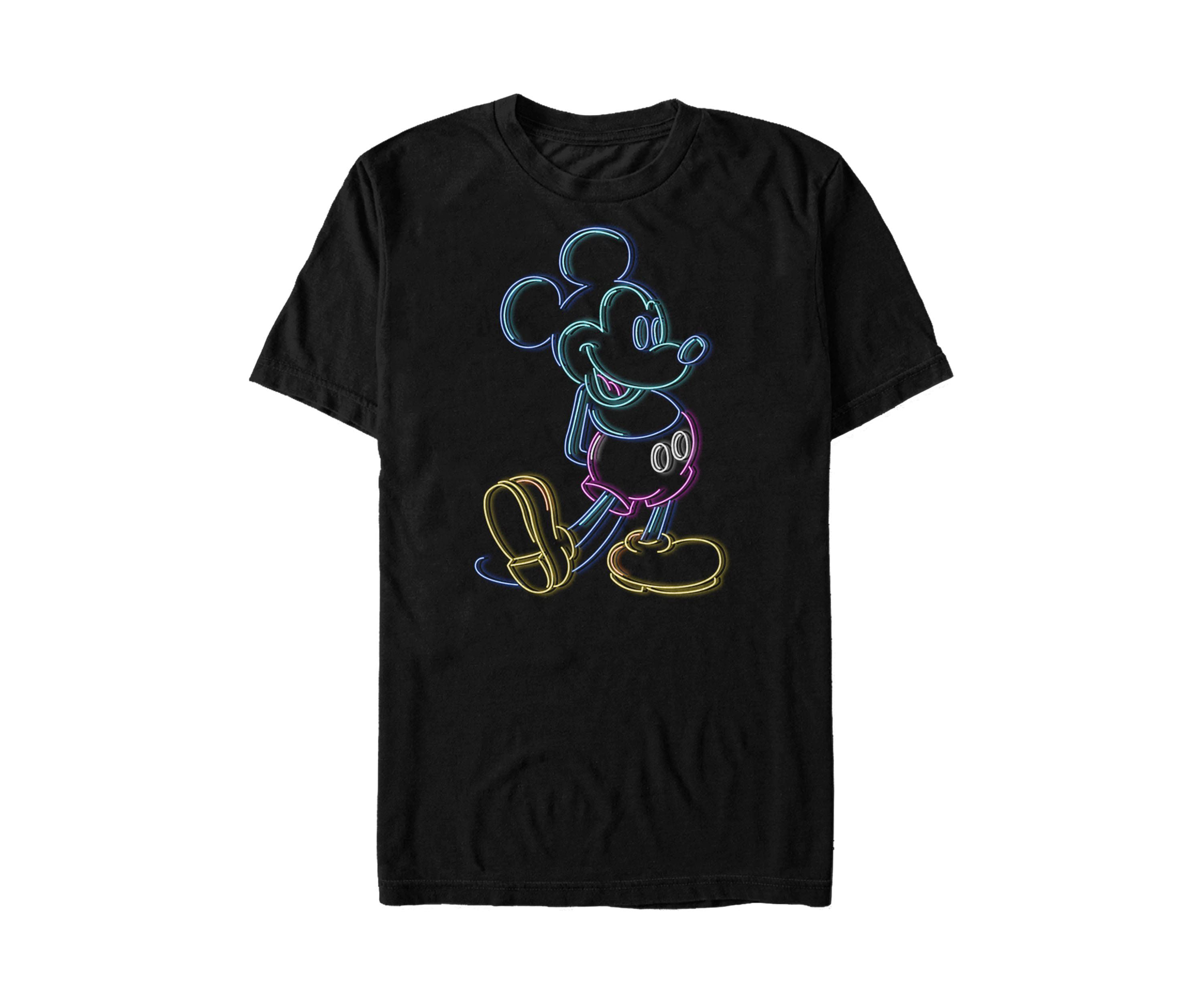 Neon Mickey Graphic T-Shirt