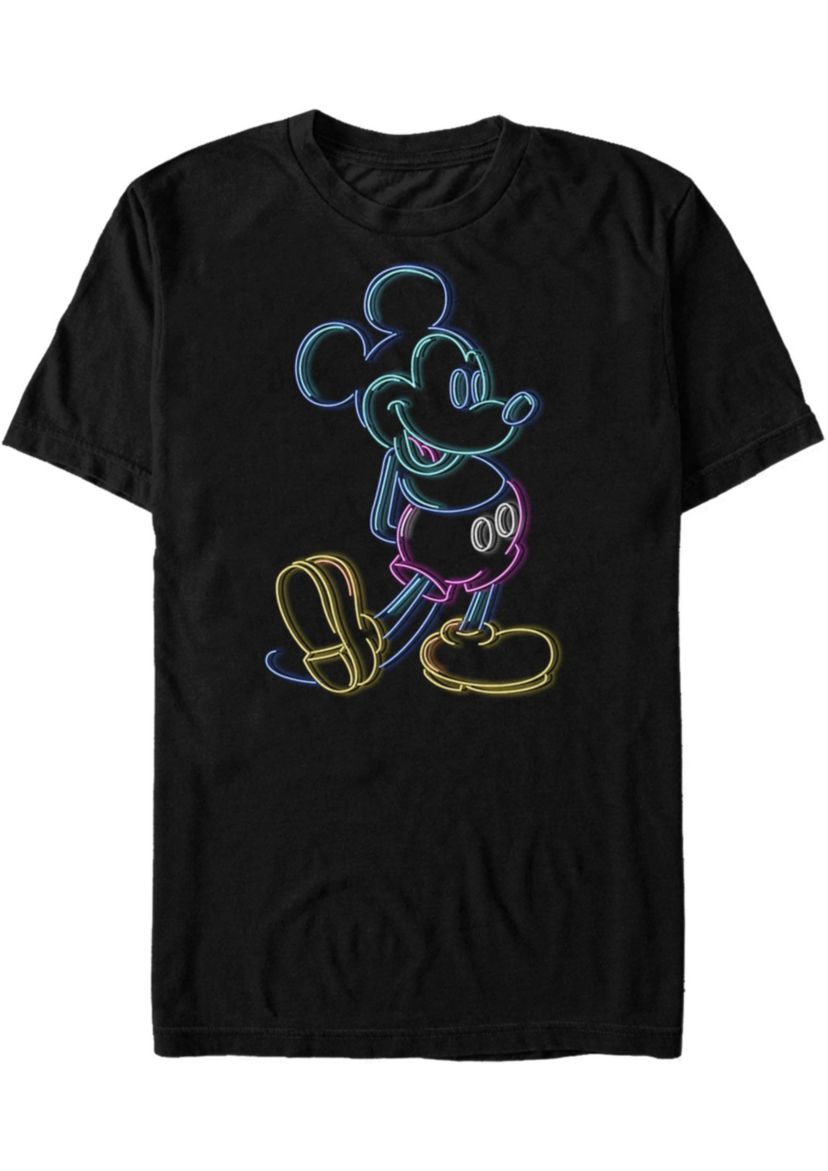Neon Mickey Graphic T-Shirt
