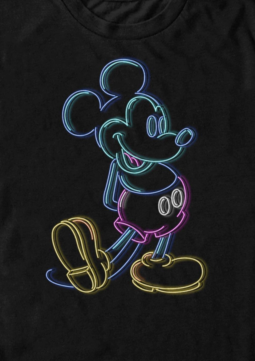 Neon Mickey Graphic T-Shirt