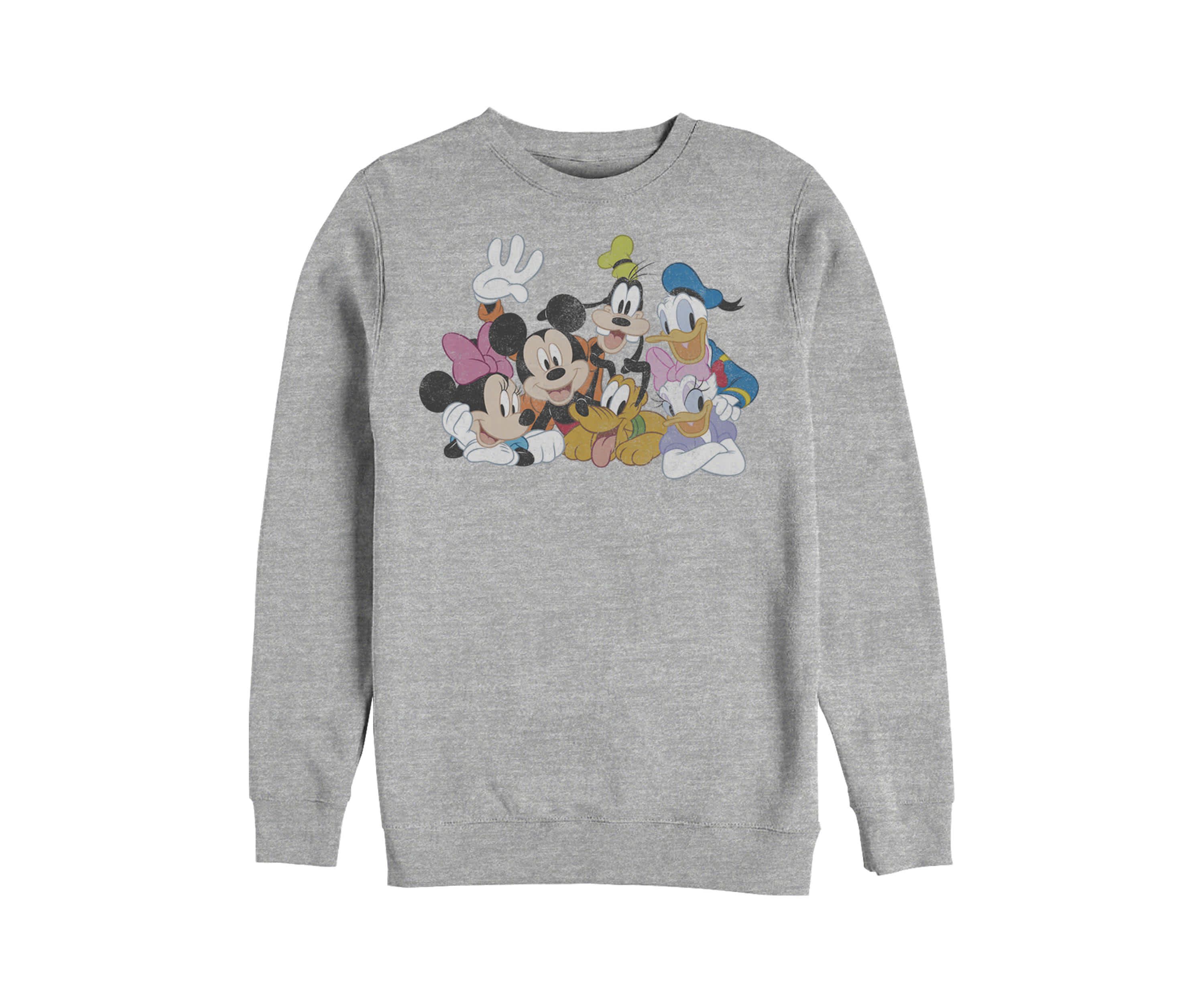 Mickey Group Graphic Crew Fleece Sweatshirt