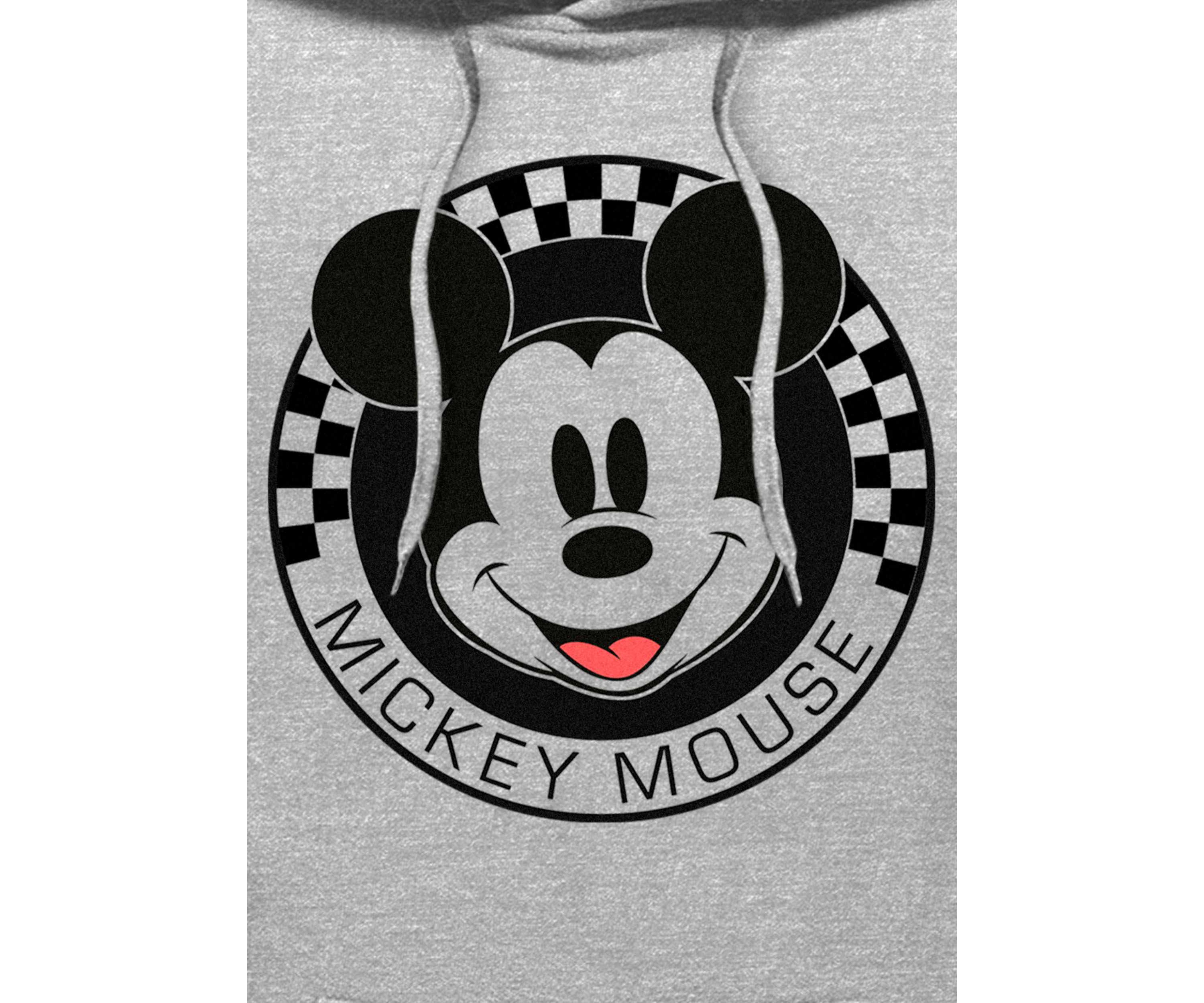 Mickey Mouse Checkered Graphic Fleece Hoodie