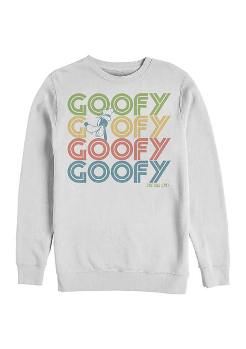 Disney® Retro Stack Goofy Crew Fleece Graphic Sweatshirt