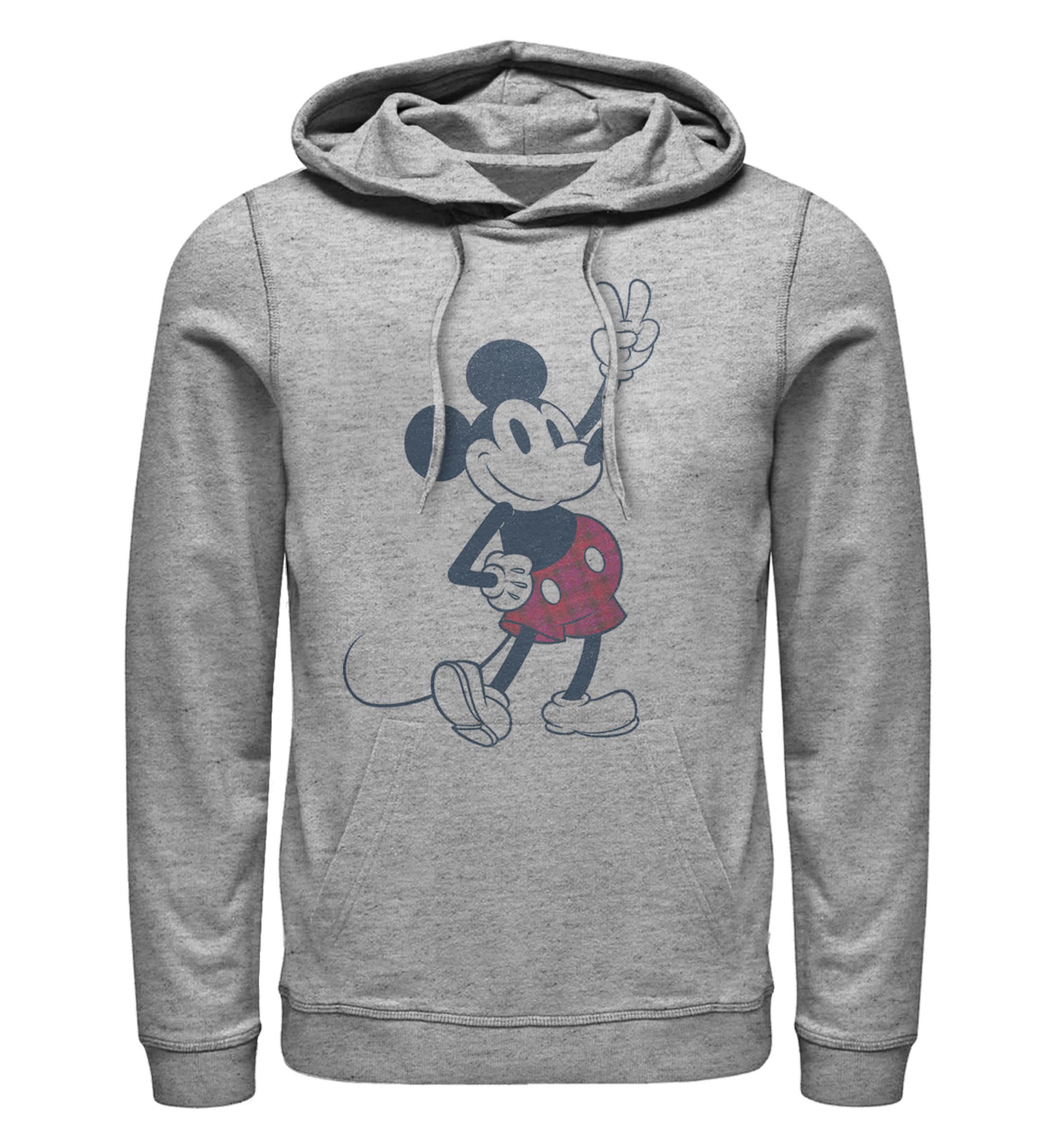 Plaid Mickey Graphic Fleece Hoodie