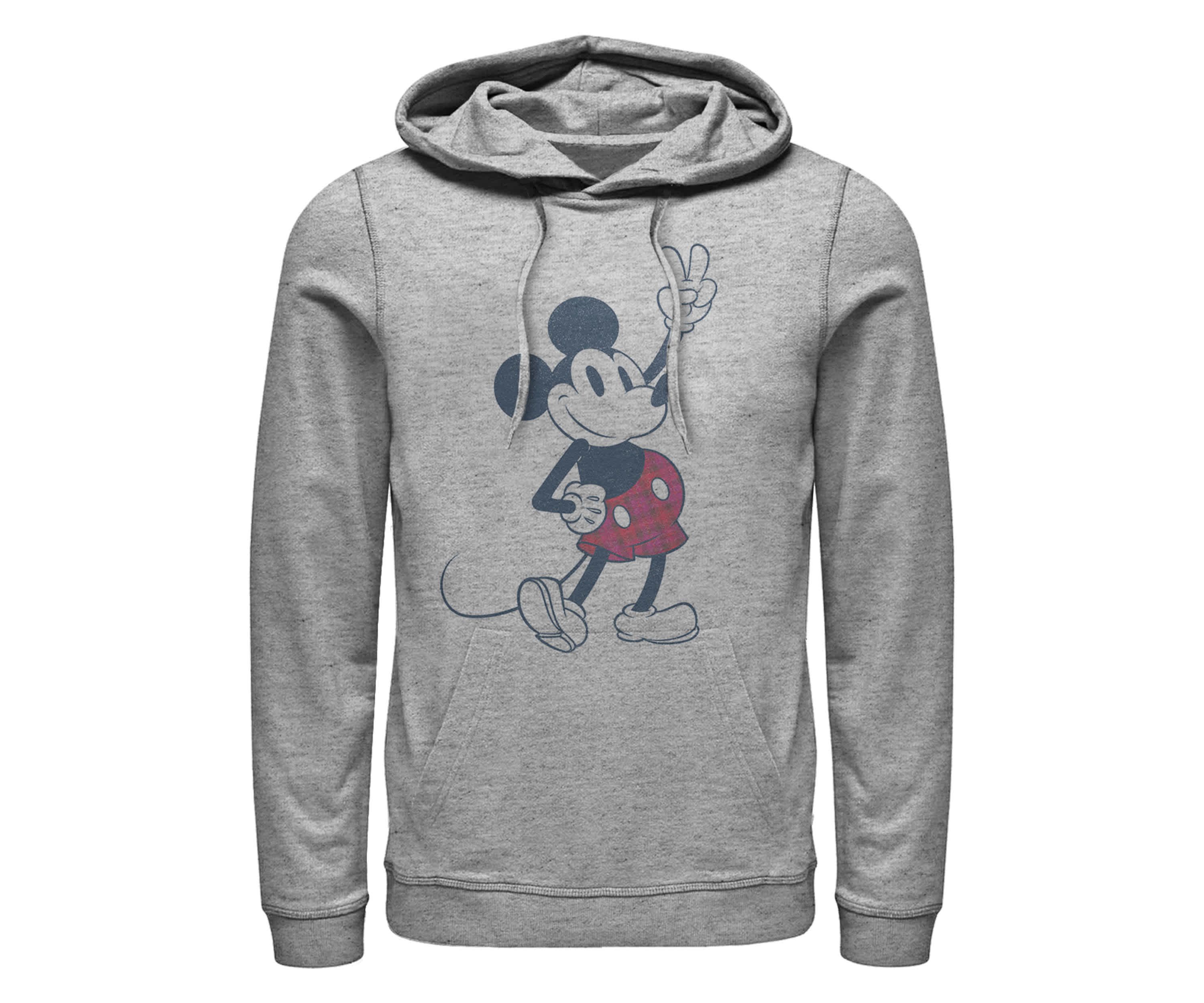 Plaid Mickey Graphic Fleece Hoodie