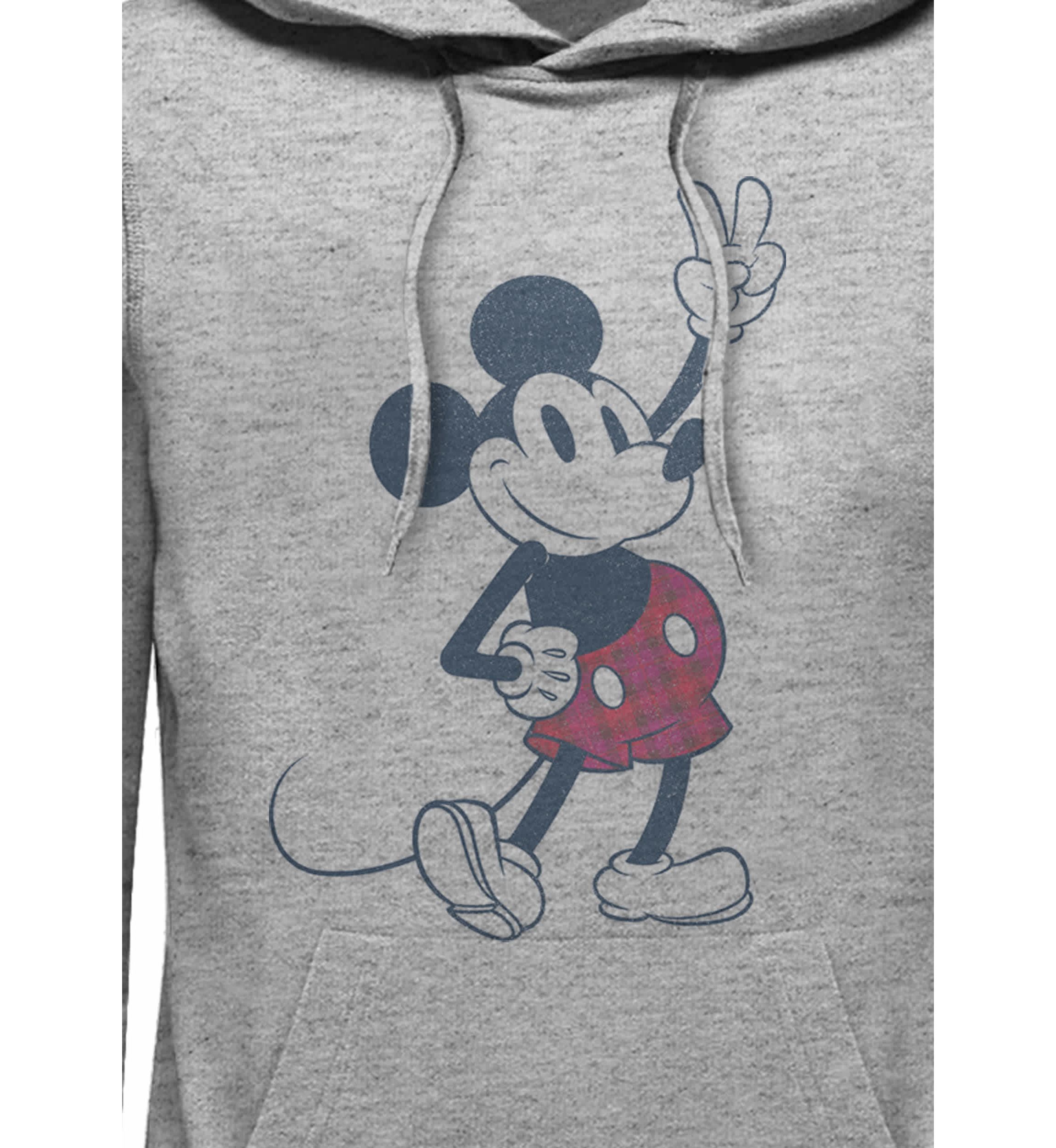 Plaid Mickey Graphic Fleece Hoodie