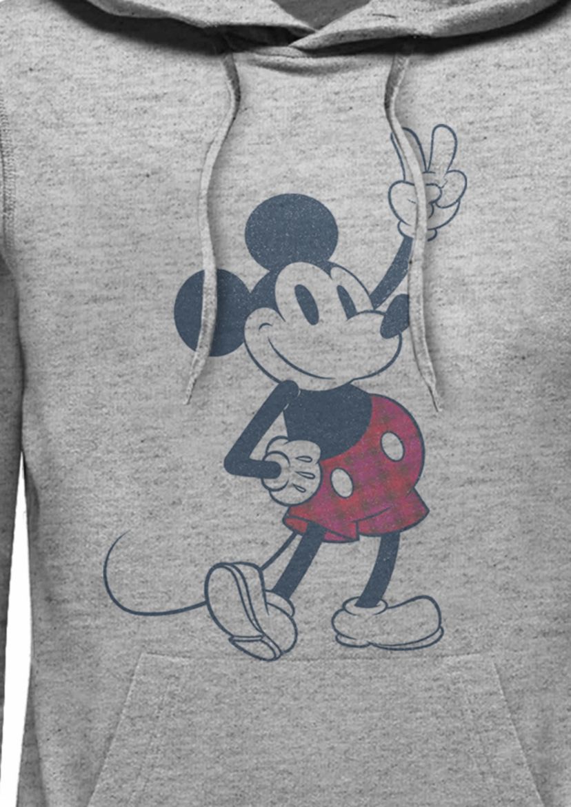 Plaid Mickey Graphic Fleece Hoodie