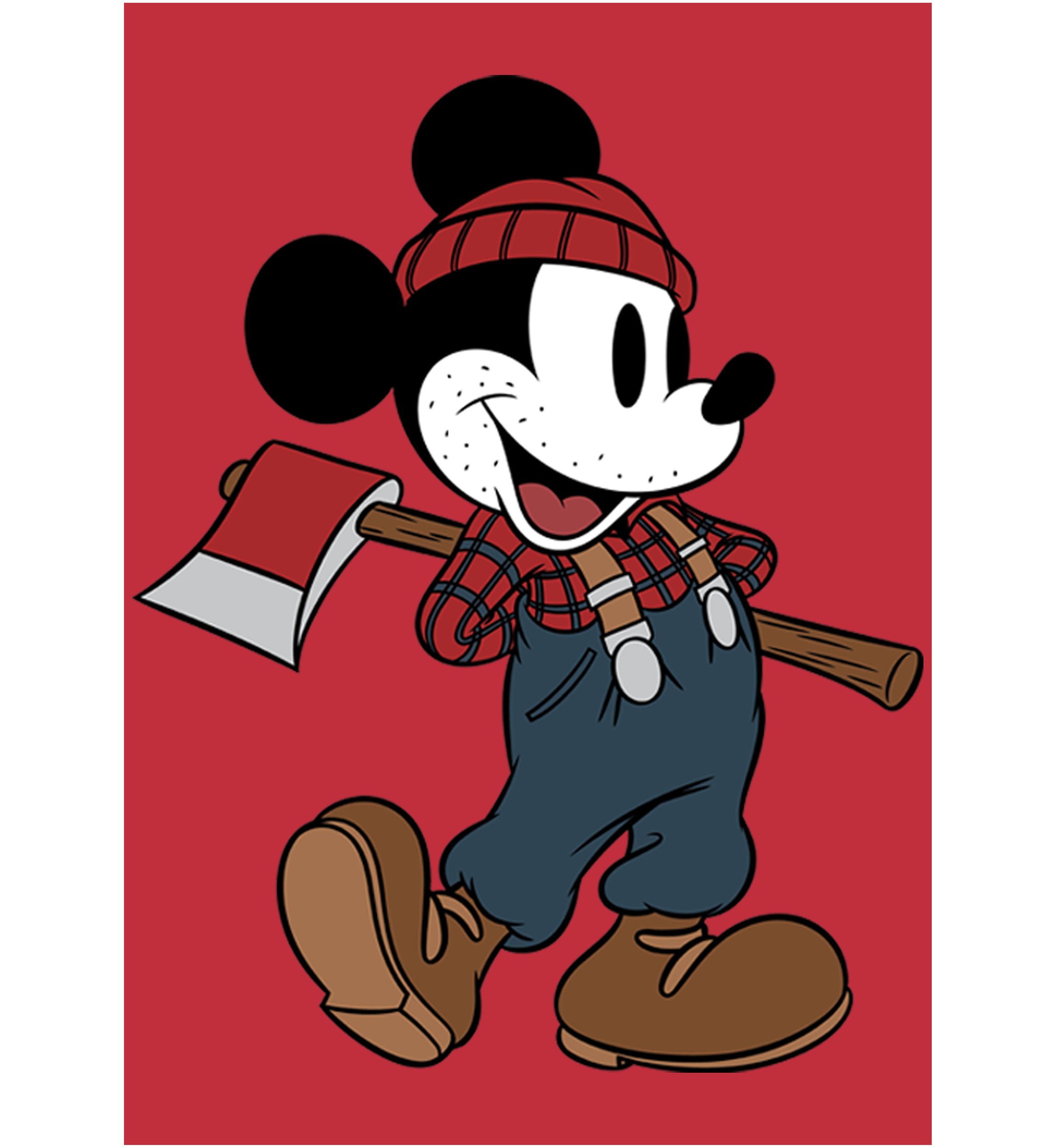 Lumberjack Mickey Crew Fleece Graphic Sweatshirt