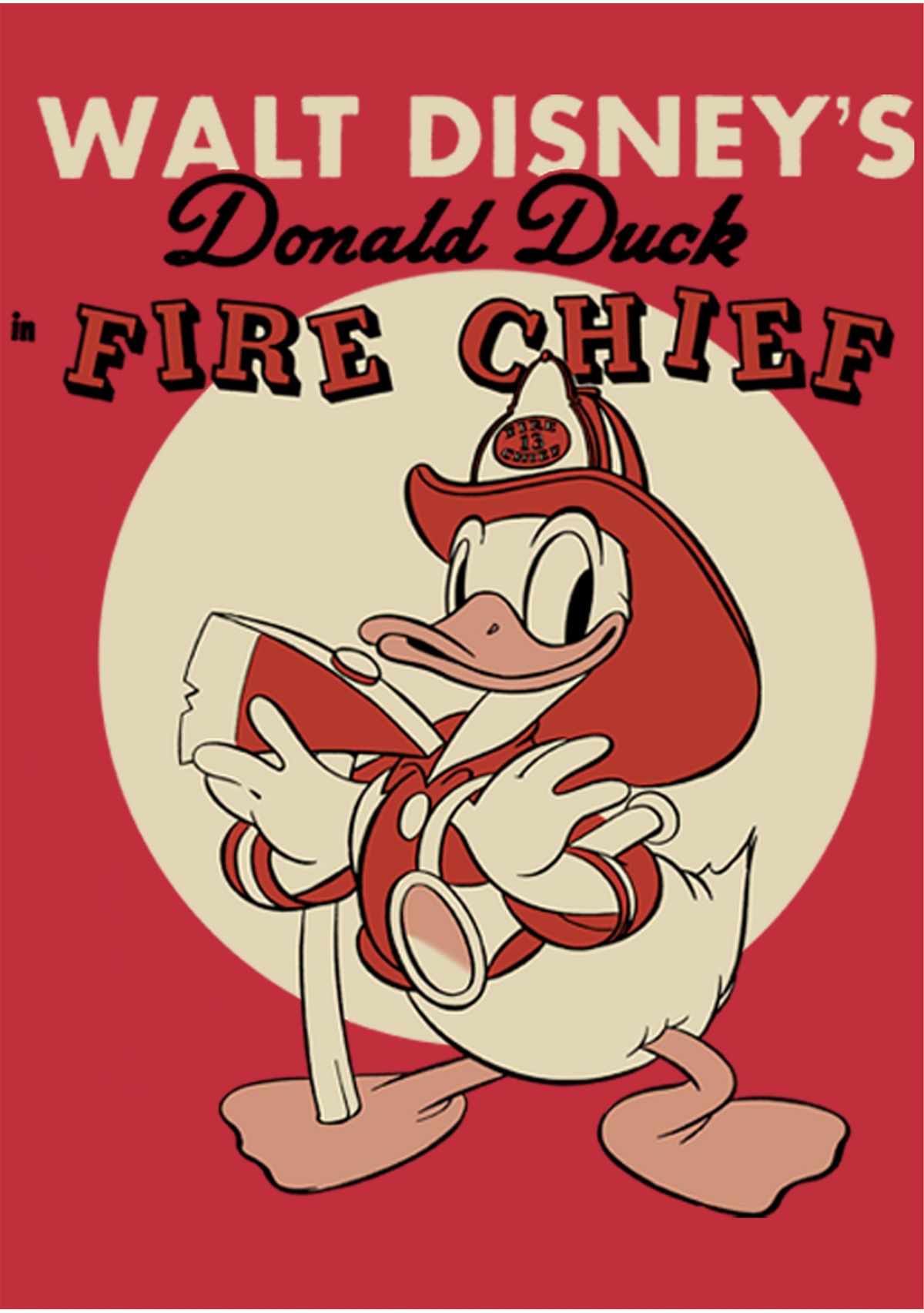 Vintage Fireman Donald Crew Fleece Graphic Sweatshirt