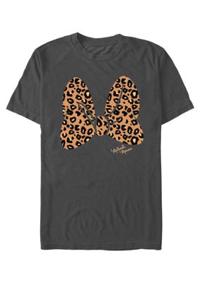 Disney Men's Animal Print Bow Graphic T-Shirt, Grey, 3XL