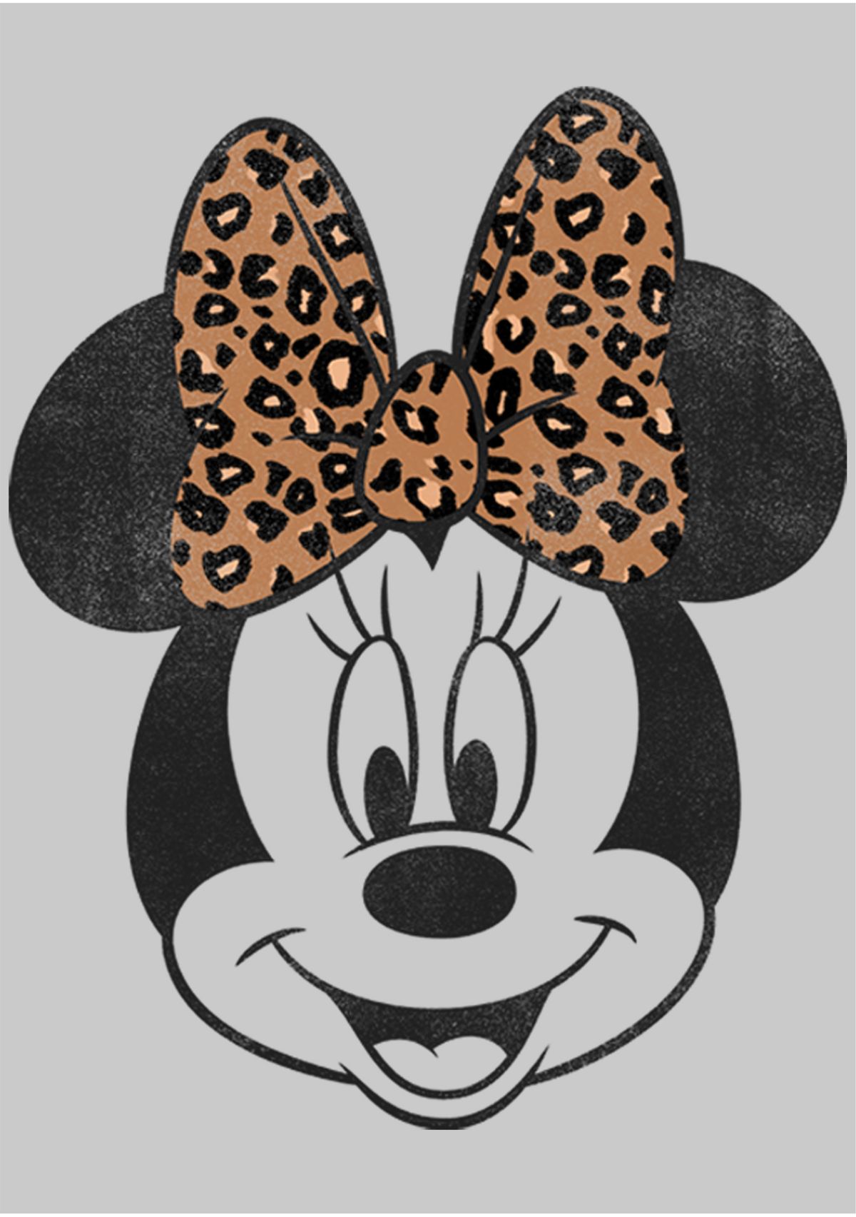  Modern Minnie Face Leopard Crew Fleece Graphic Sweatshirt