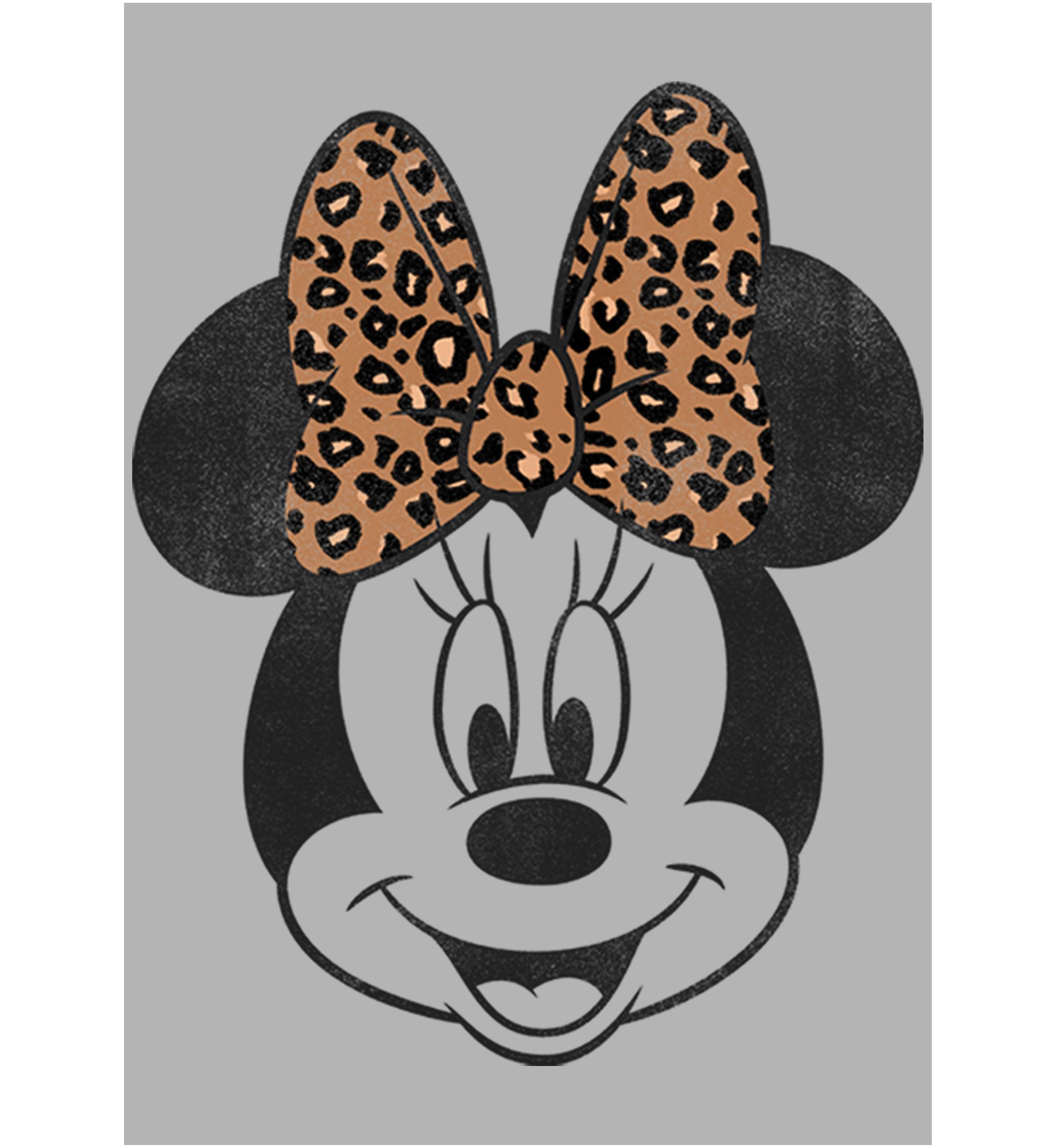 Modern Minnie Face Leopard Fleece Graphic Hoodie