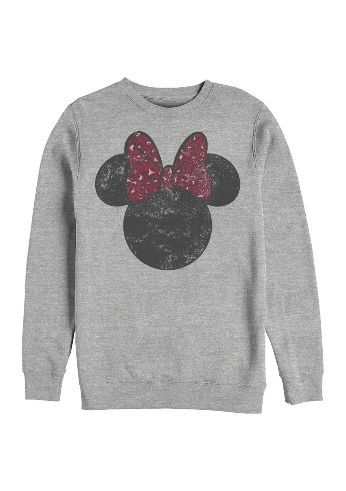 Minnie Leopard Bow Crew Fleece Graphic Sweatshirt