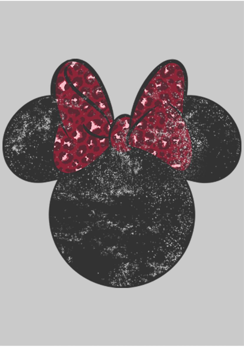 Minnie Leopard Bow Crew Fleece Graphic Sweatshirt