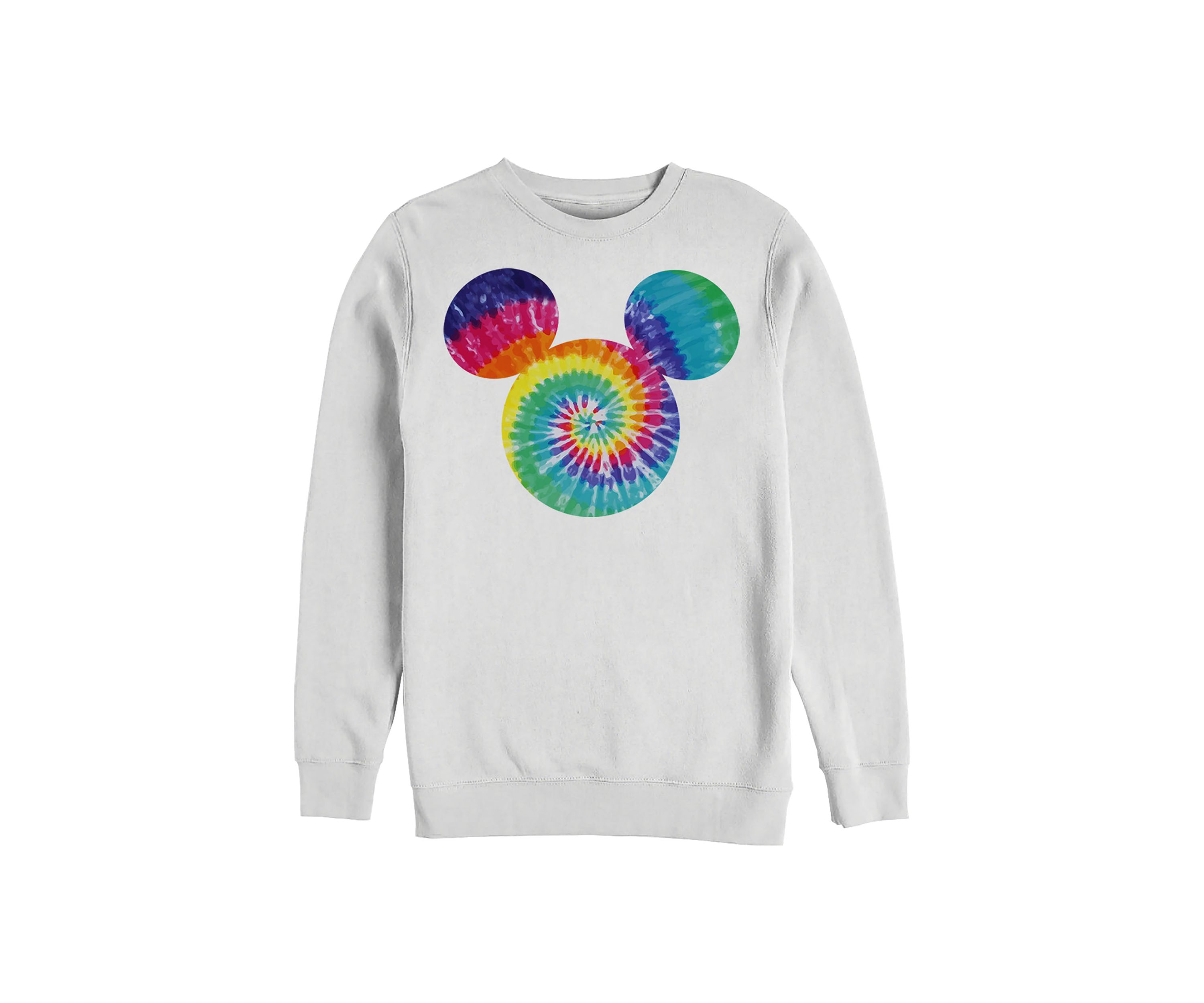  Tie Dye Fill Graphic Crew Fleece Sweatshirt