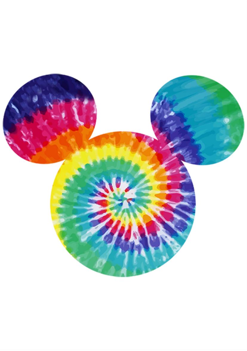  Tie Dye Fill Graphic Crew Fleece Sweatshirt