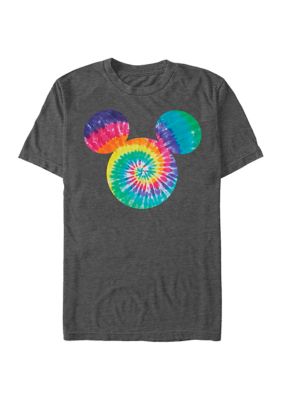 Disney Men's Big & Tall Mickey Classic Tie Dye Fill Graphic Short Sleeve T-Shirt, Grey, XLT -  0195728003324