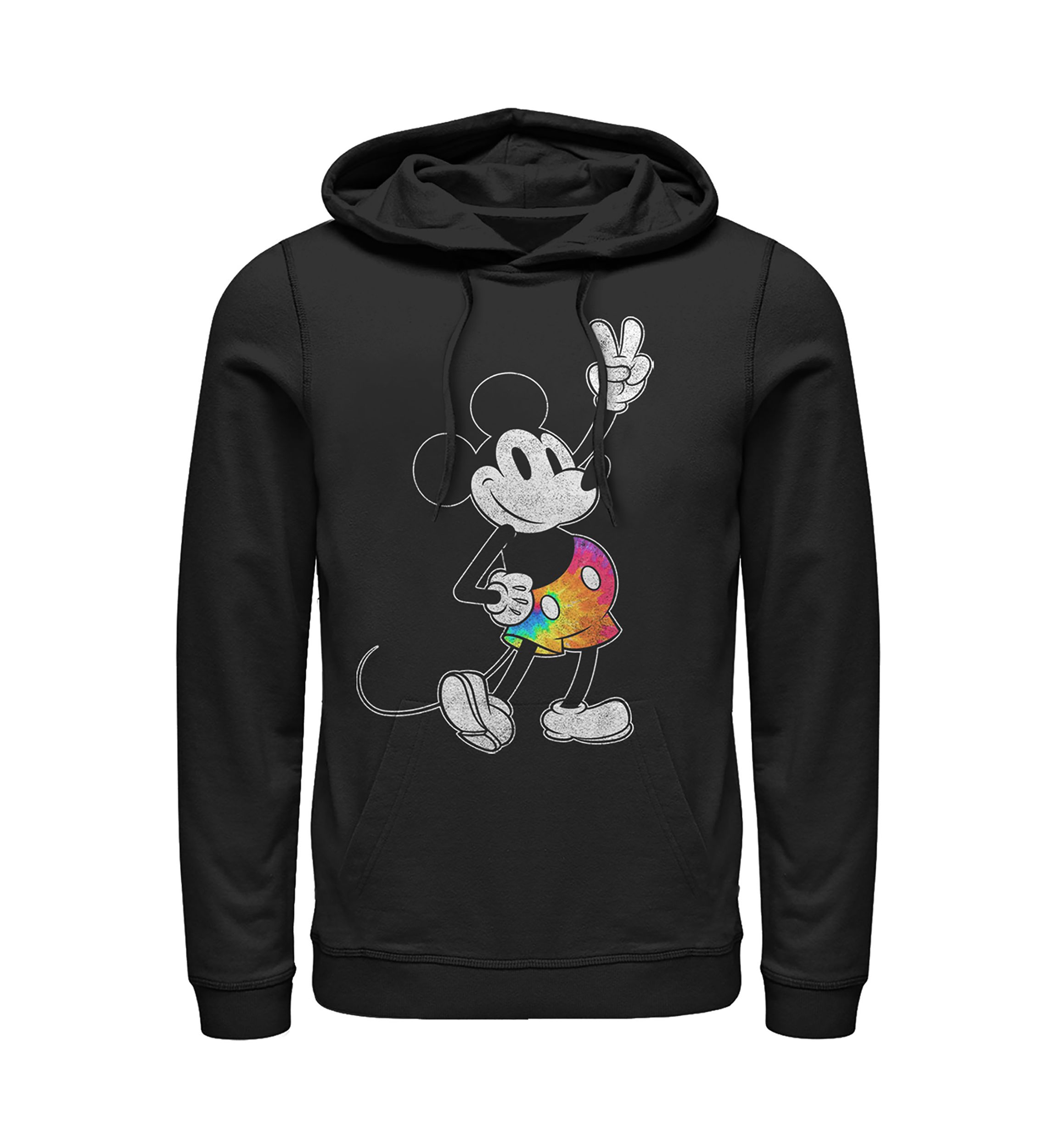  Tie Dye Mickey Stroked Fleece Graphic Hoodie