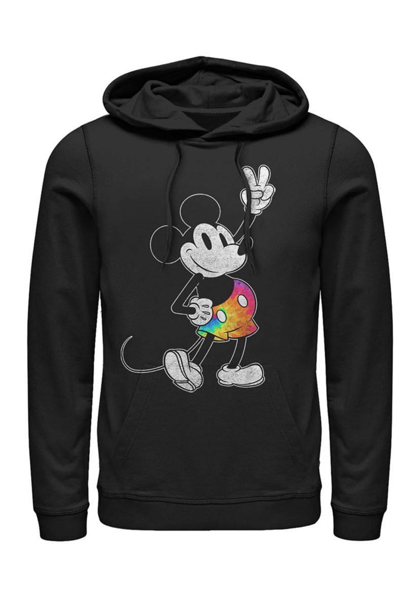  Tie Dye Mickey Stroked Fleece Graphic Hoodie