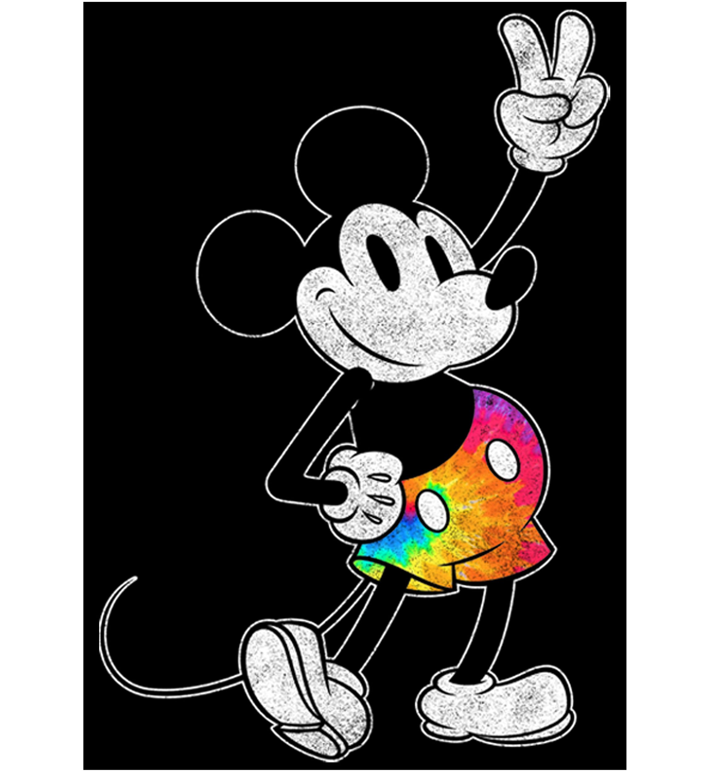  Tie Dye Mickey Stroked Fleece Graphic Hoodie