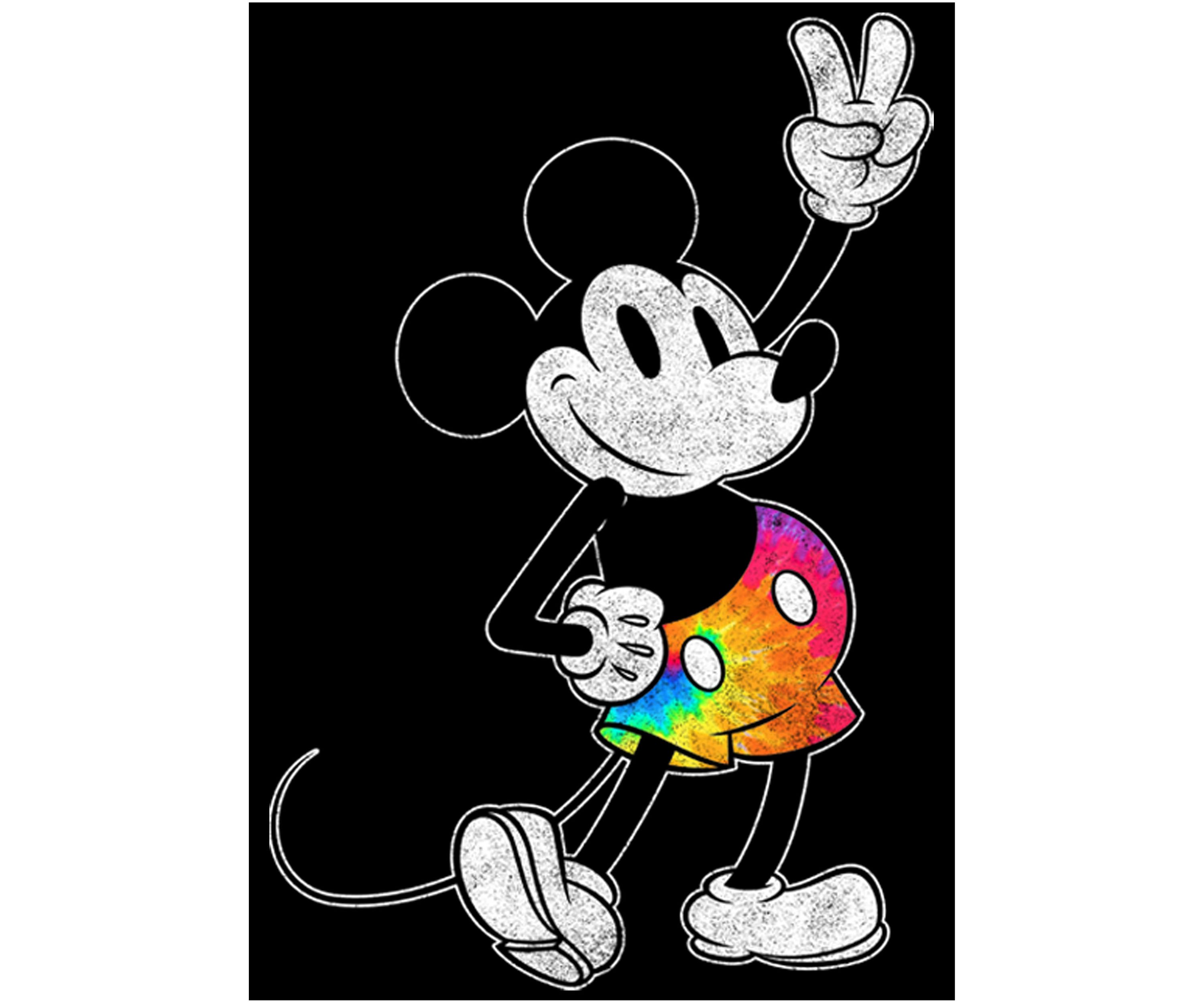  Tie Dye Mickey Stroked Fleece Graphic Hoodie