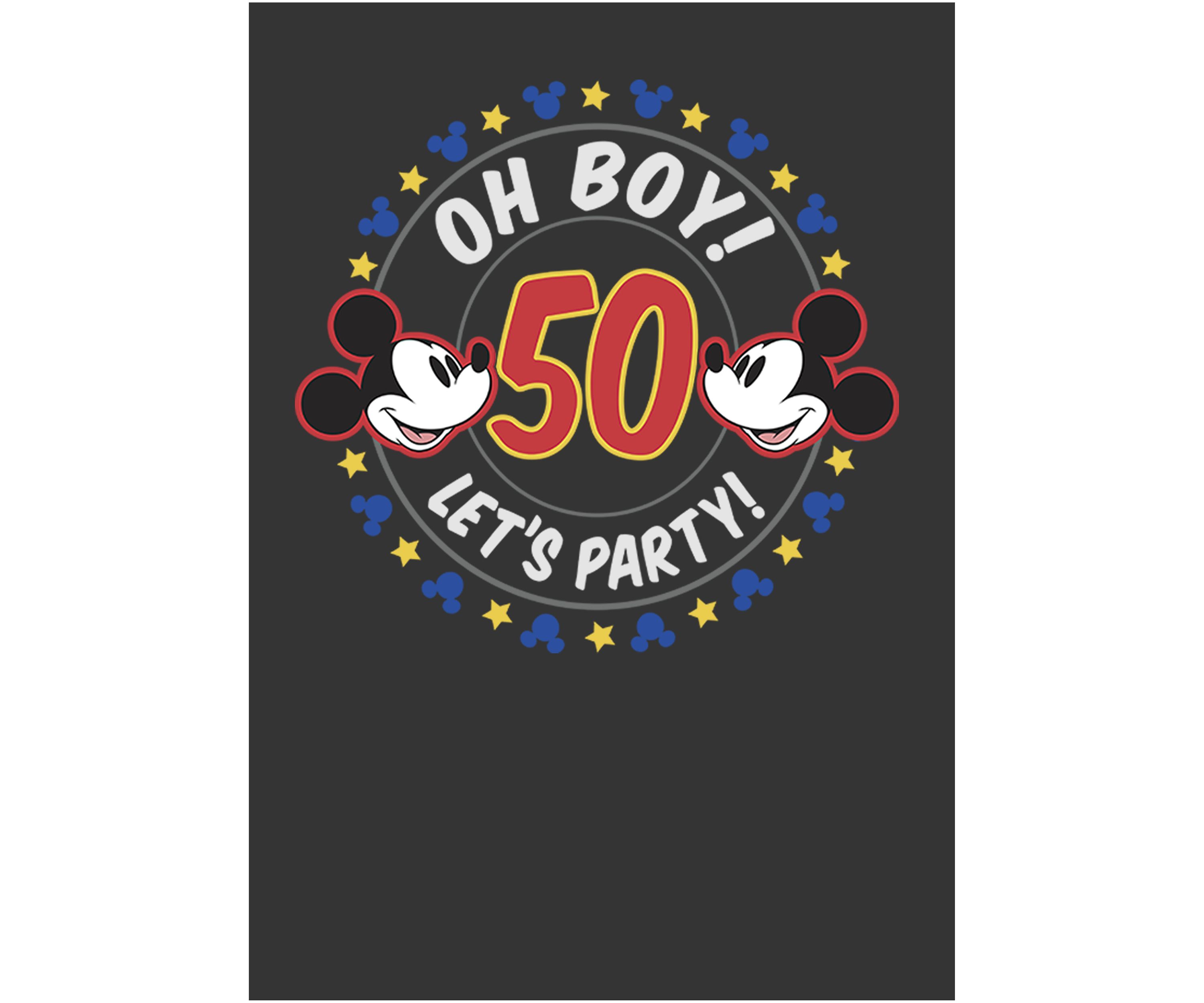 Oh Boy Mickey 50 Short Sleeve Graphic T-Shirt